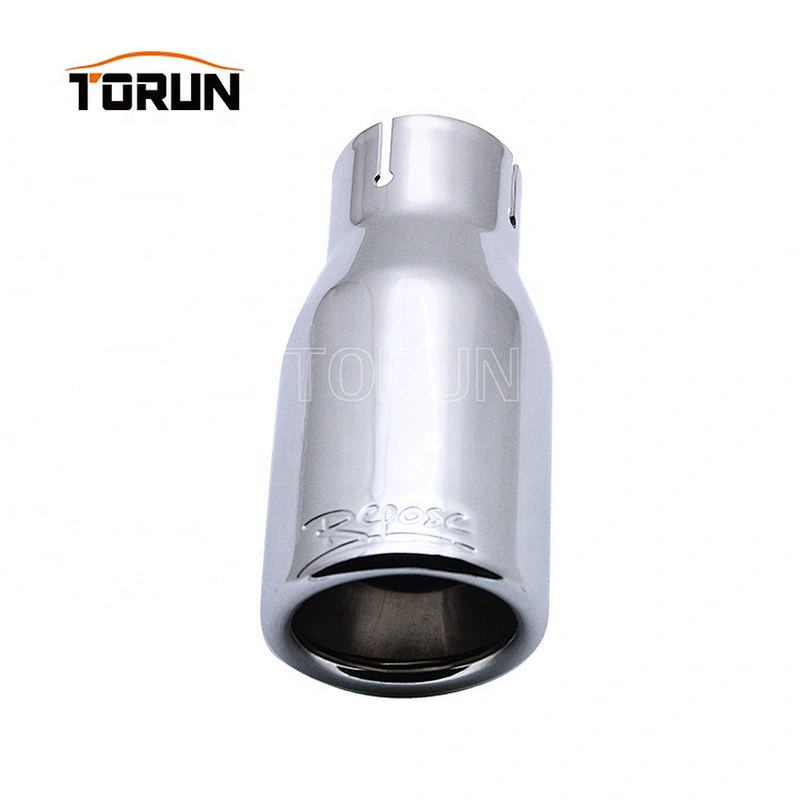 Hot sale high quality Universal stainless steel Double Layer muffler 51mm exhaust tips oval