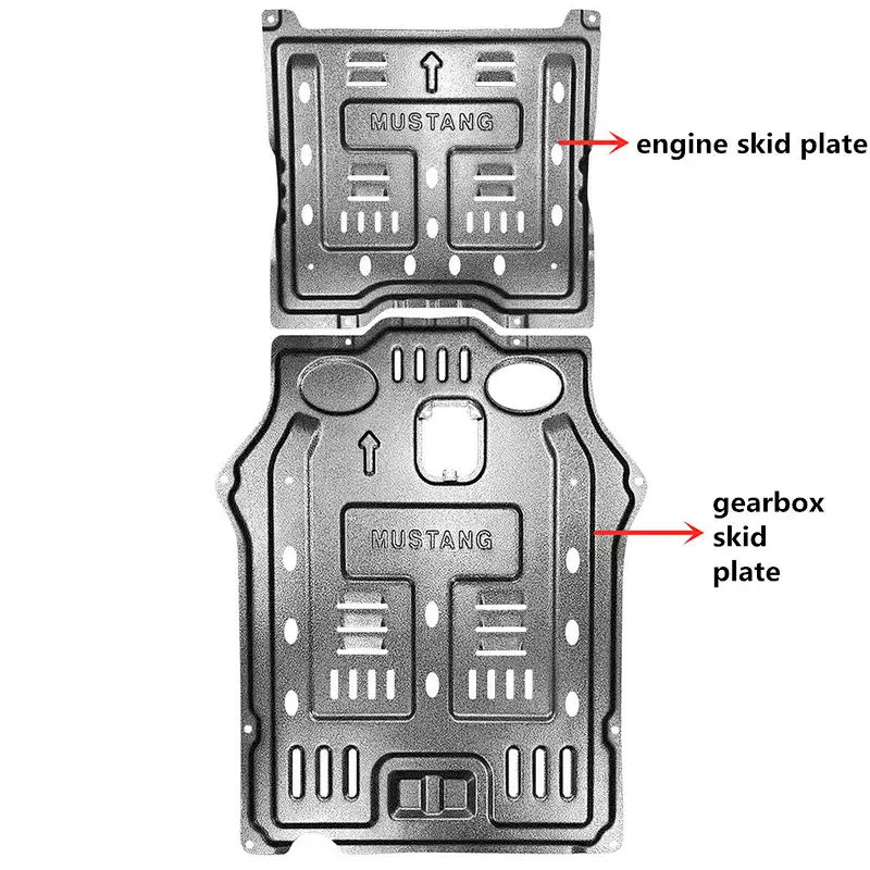 Aluminum alloy replacement auto parts lower engine cover gearbox skid plate for ford 2018 Mustang 2.3T/5.0L