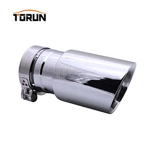 Hot sale high quality Universal HSR style Inlet 76mm Outlet 89mm Length 190mm Stainless Steel Car Exhaust Muffler Pipe Tip