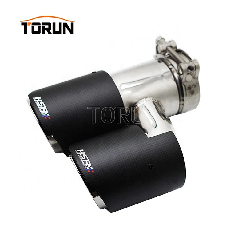 High performance style Dual outlet ak Carbon fiber exhaust tips