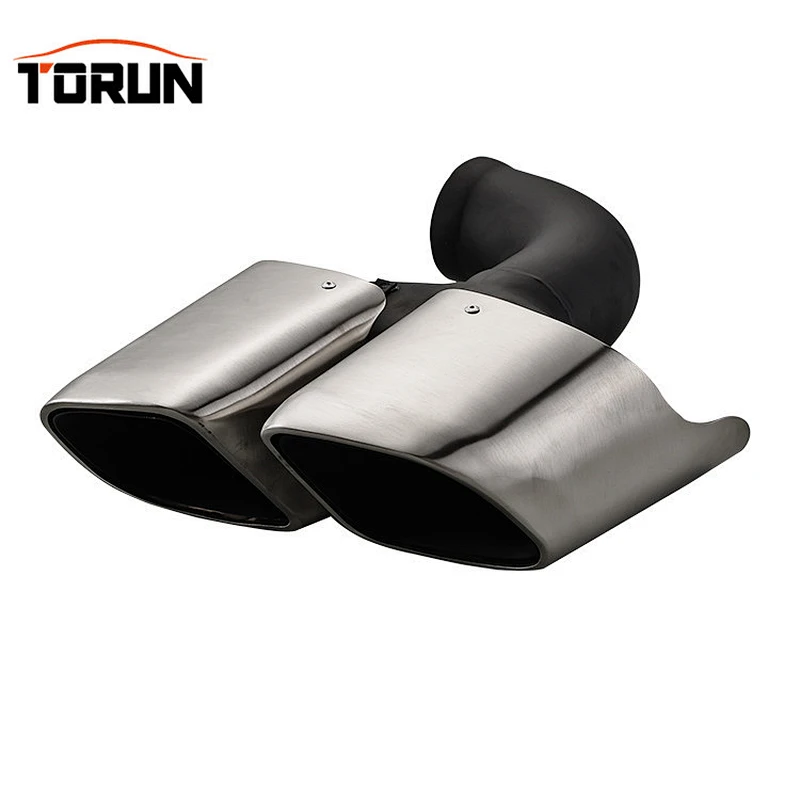 High performance #304 Stainless steel muffler exhaust tip for porsche 10-14 Cayenne Square Brush