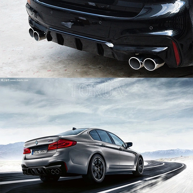 Dual carbon fiber exhaust tip #304 Stainless steel exhaust pipe muffler for BMW 5 Series G11 G10