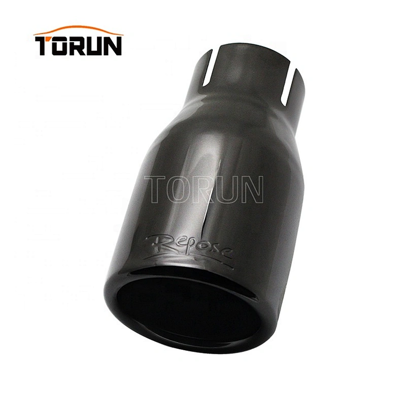 Hot sale high quality Universal black Double Layer 61mm exhaust tail pipe tips