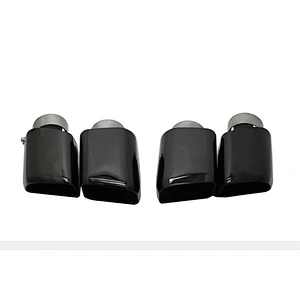 Universal black Inlet size 63mm exhaust tail pipe tips for Cayenne style