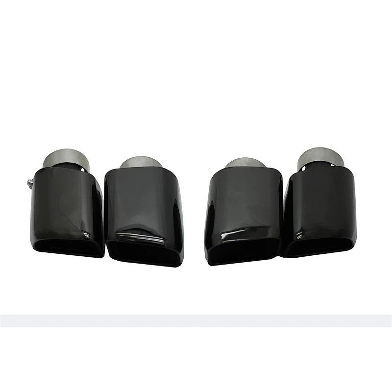 Universal black Inlet size 63mm exhaust tail pipe tips for Cayenne style