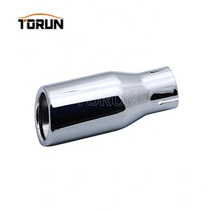 Hot sale high quality Universal stainless steel Double Layer muffler 51mm exhaust tips oval