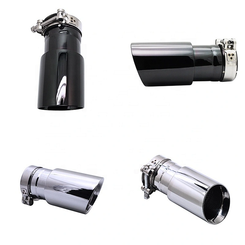 Hot sale high quality Universal HSR style Inlet 76mm Outlet 89mm Length 190mm Stainless Steel Car Exhaust Muffler Pipe Tip