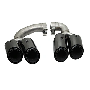 high quality chrome black exhaust muffler for 18 Cayenne Hybrid 3 Layers