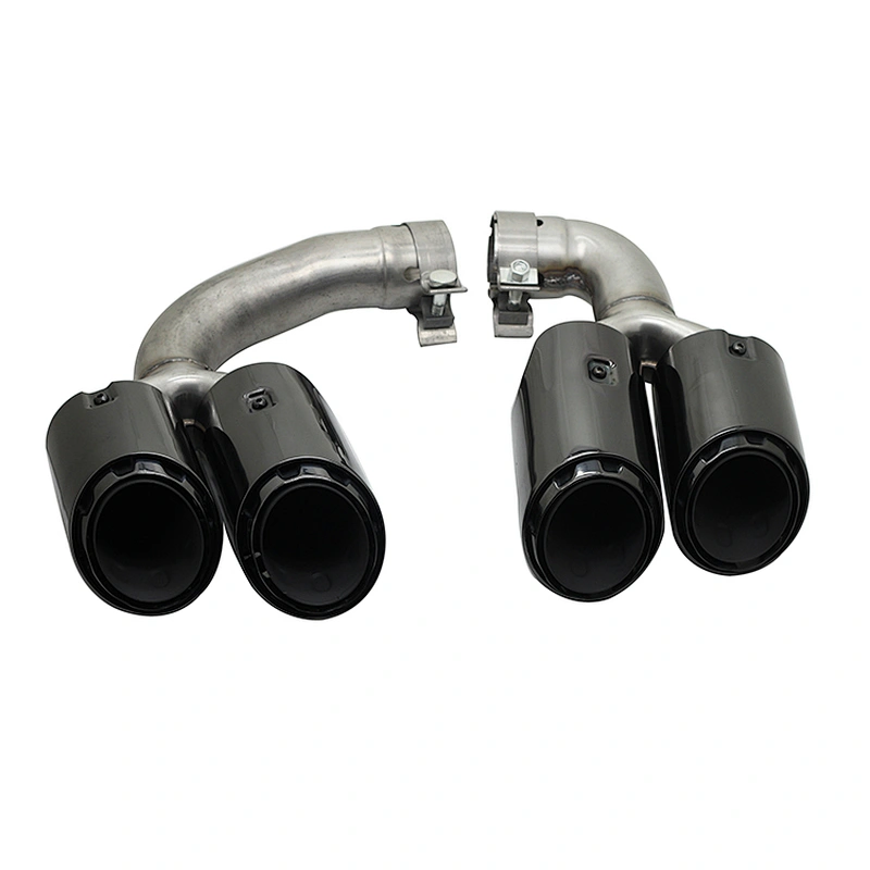 high quality chrome black exhaust muffler for 18 Cayenne Hybrid 3 Layers