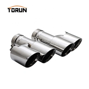 universal Dual outlet H Style 70/89mm length 220mm exhaust tip