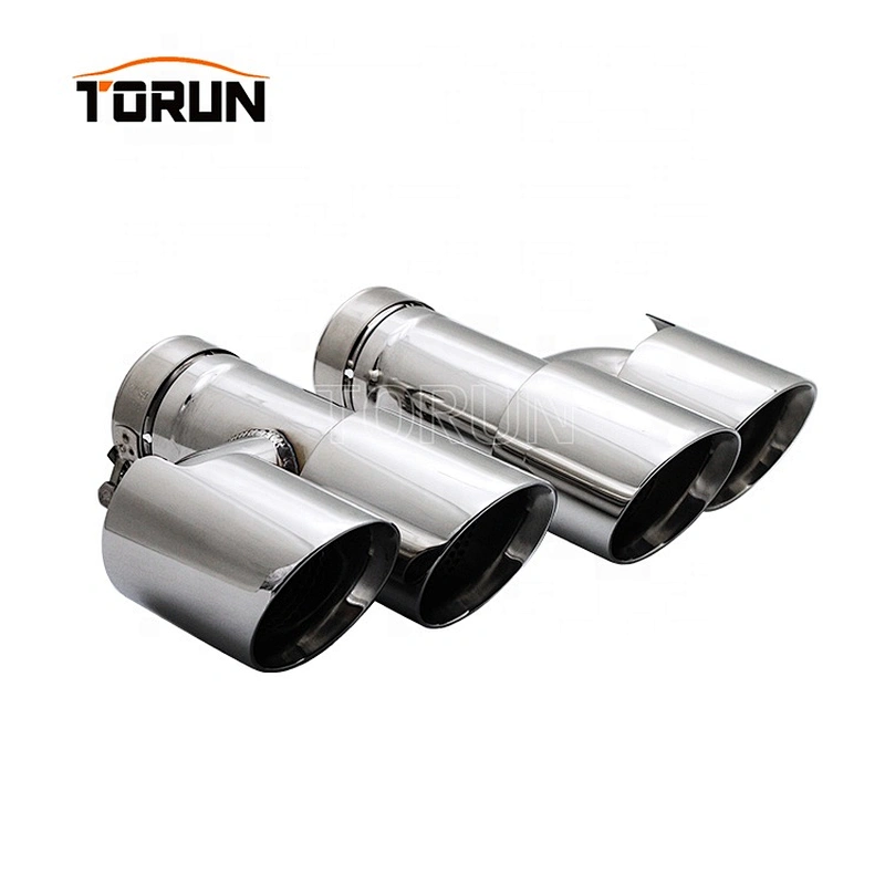 universal Dual outlet H Style 70/89mm length 220mm exhaust tip