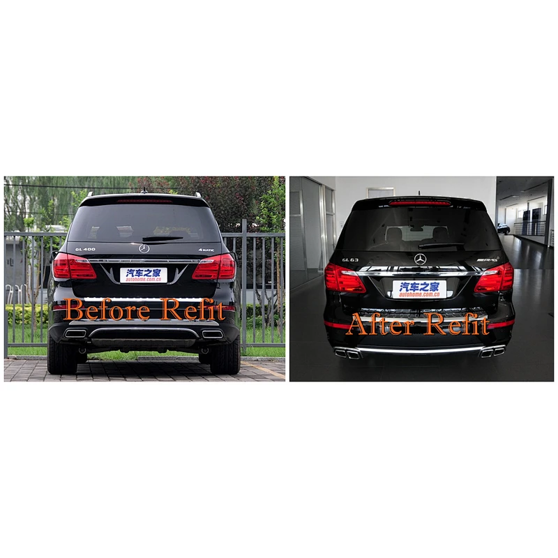 304 stainless steel Mirror polish for w166 GL ML AMG exhaust pipe
