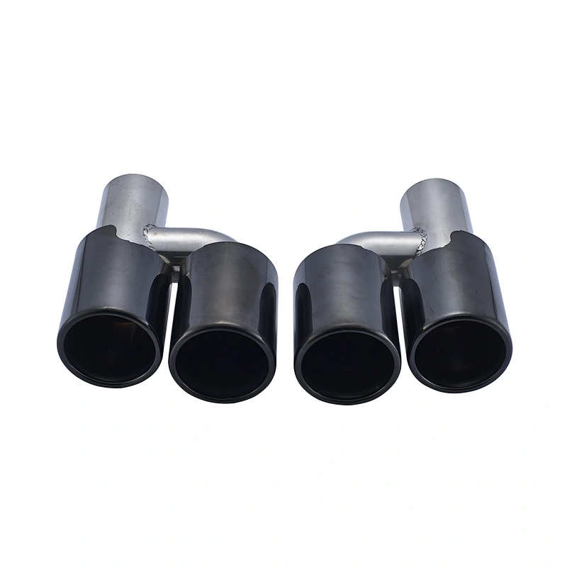 Universal Dual outlet H Style 63mm exhaust tip