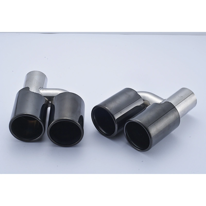 Universal Dual outlet H Style 63mm exhaust tip