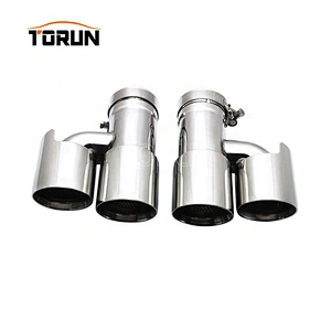 universal Dual outlet H Style 70/89mm length 220mm exhaust tip