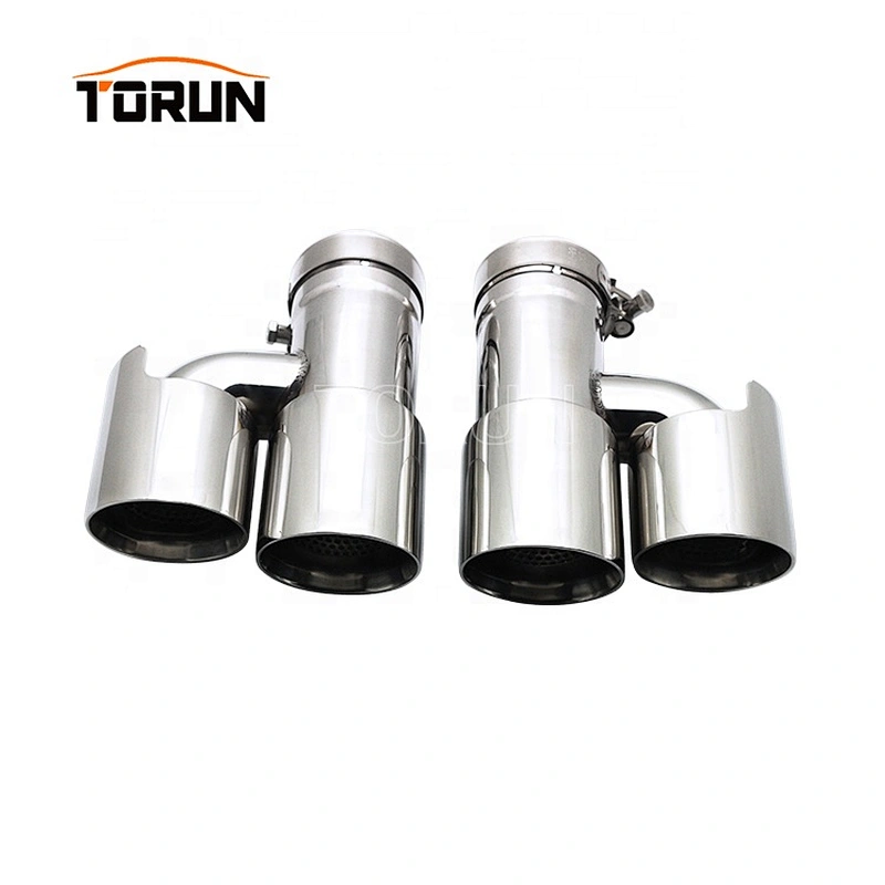 universal Dual outlet H Style 70/89mm length 220mm exhaust tip