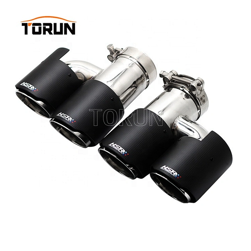 High performance style Dual outlet ak Carbon fiber exhaust tips
