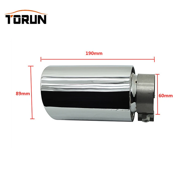 Mirror polish 60mm Universal exhaust muffler