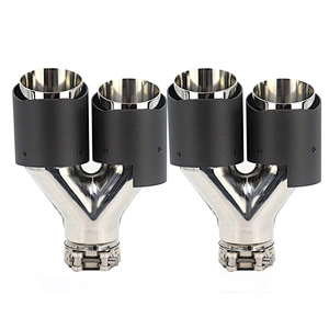 Original style 304 stainless steel 63mm dual carbon fiber exhaust