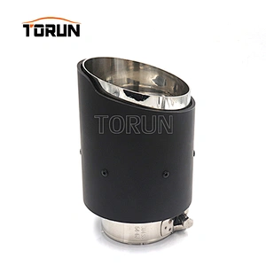 High performance slanted chrome black exhaust tips