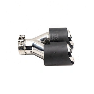 Hot sale high quality Universal double carbon fiber exhaust tip