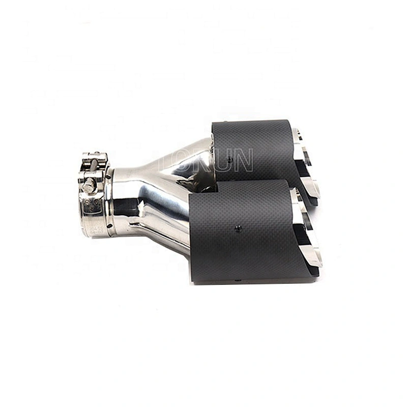 Hot sale high quality Universal double carbon fiber exhaust tip