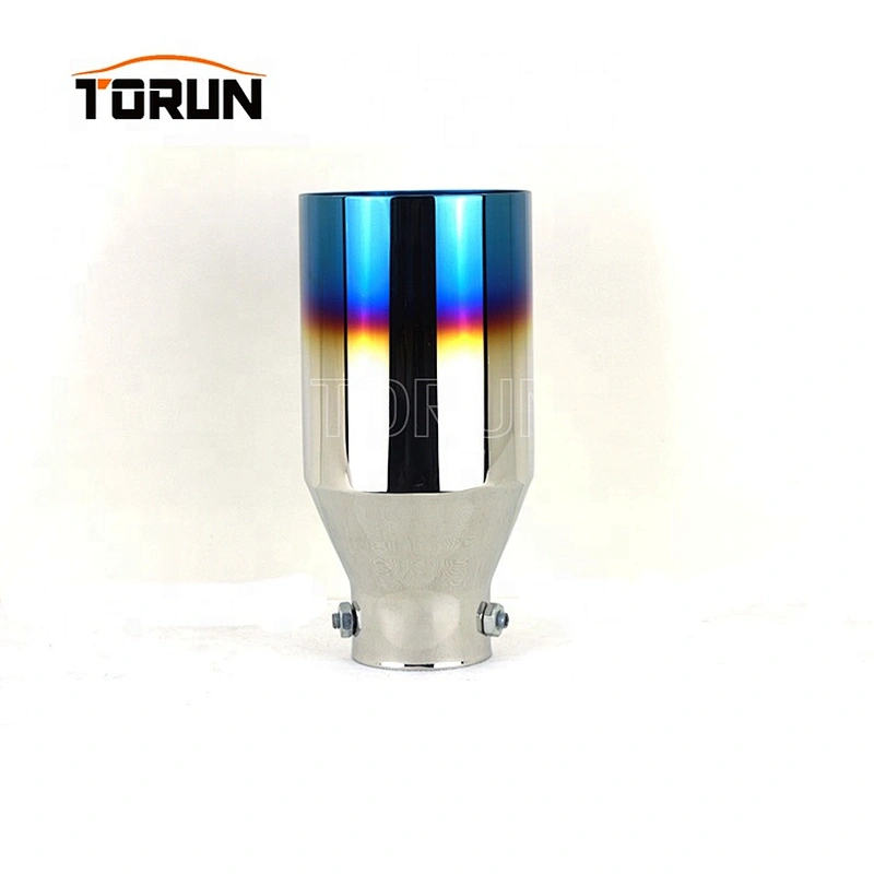 Straight outlet chroming black and bluing 230mm Length 60mm Inlet universal exhaust nozzle