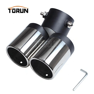 Wholesale Exhaust Pipe Car Stainless Steel Chrome Double Dual Exhaust Tail Muffler Tip