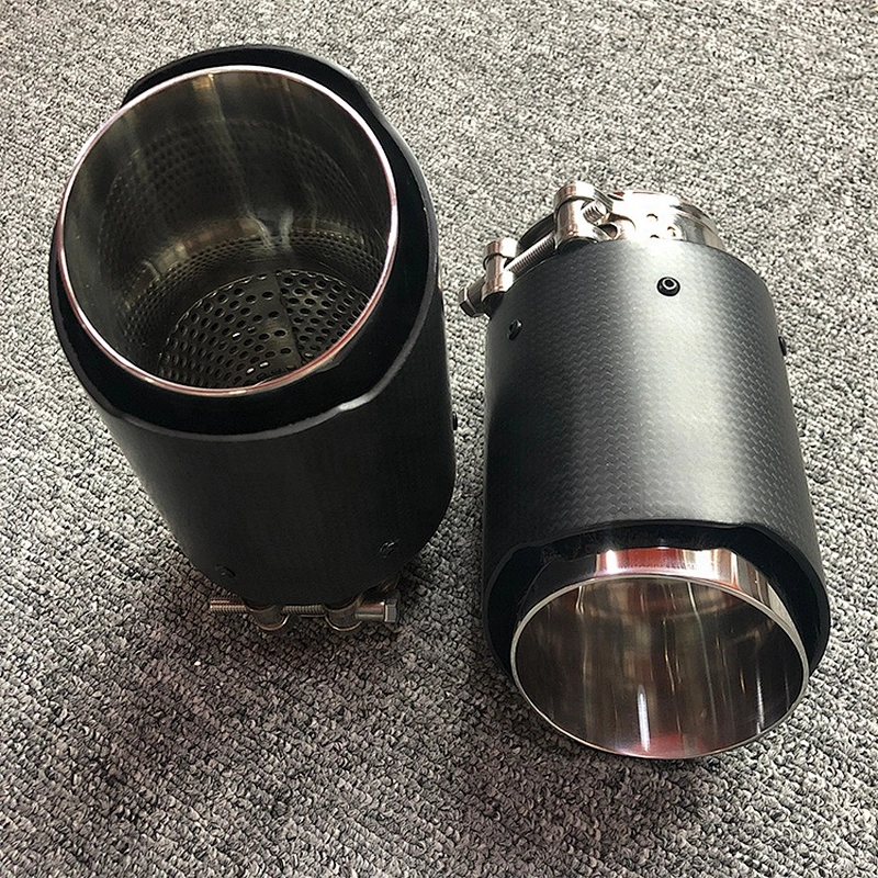 High performance carbon fiber exhaust tail pipe muffler