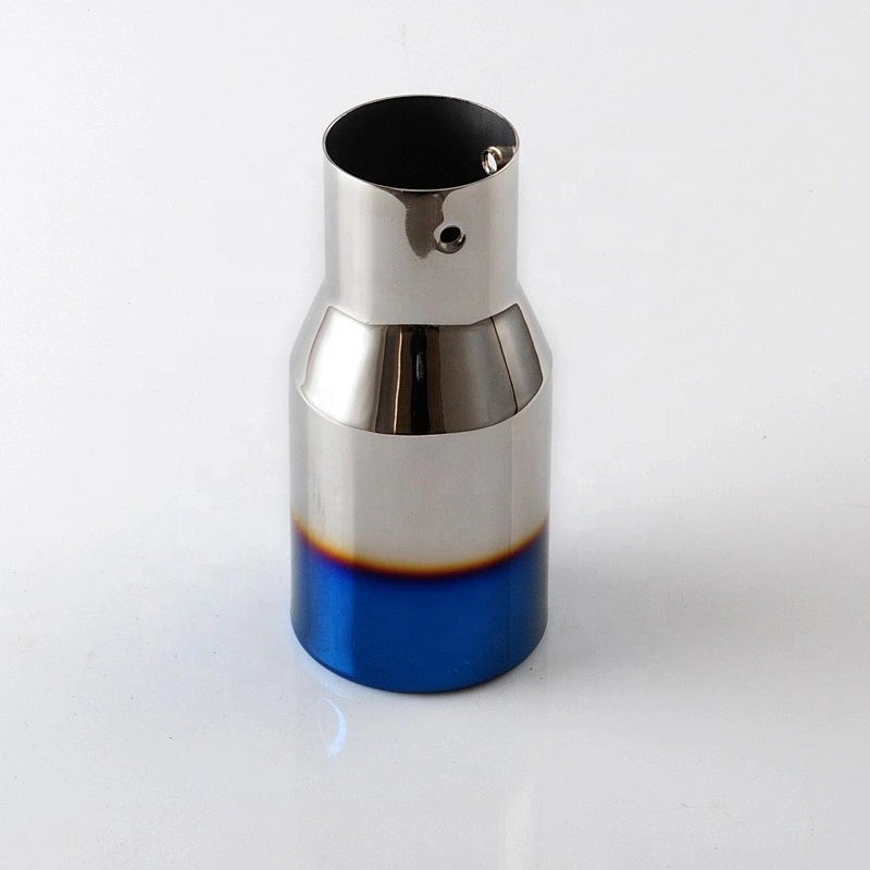 universal Hemming outlet bluing stainless steel 60mm car exhaust pipe tail throat