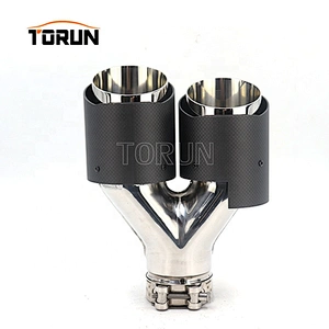 Hot sale high quality Universal twin oval exhaust tips for mk6