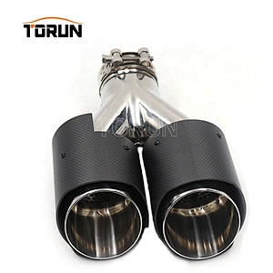 Hot sale high quality Universal double carbon fiber exhaust tip