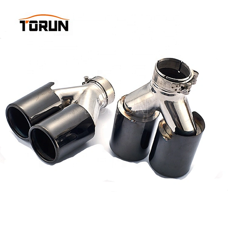 304 stainless steel chroming black high quality twin exhaust tip