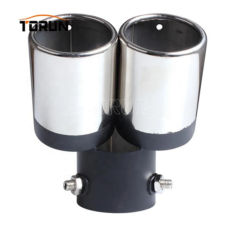 Wholesale Exhaust Pipe Car Stainless Steel Chrome Double Dual Exhaust Tail Muffler Tip