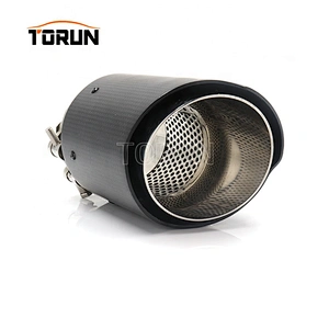 Black carbon fiber  Exhaust muffler
