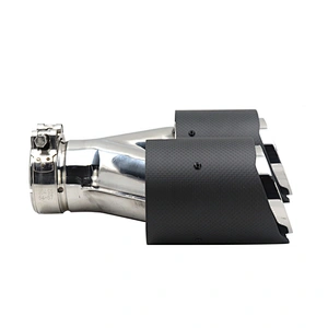Original style 304 stainless steel 63mm dual carbon fiber exhaust