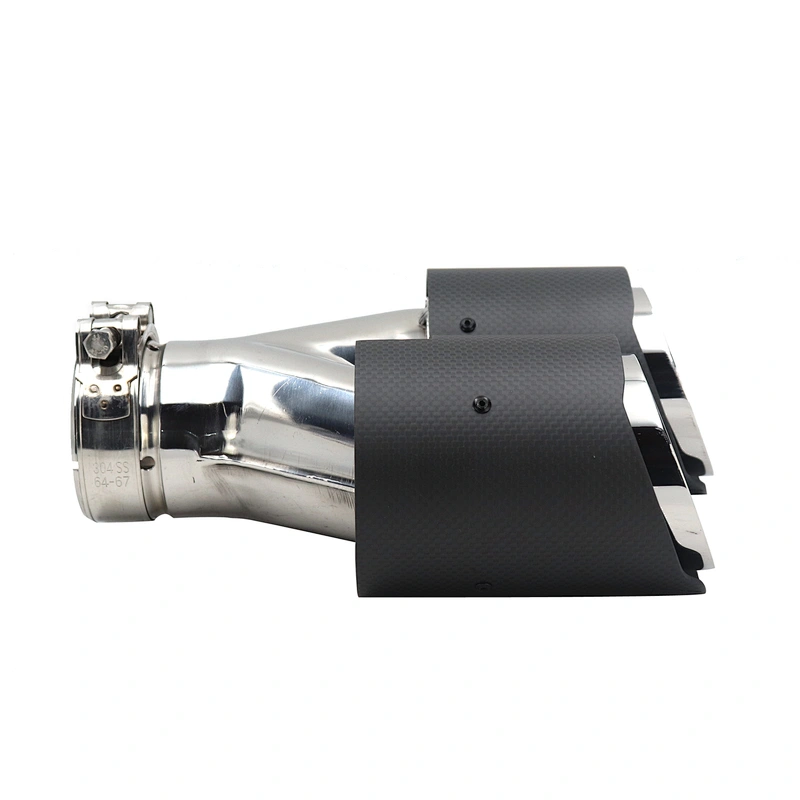 Original style 304 stainless steel 63mm dual carbon fiber exhaust