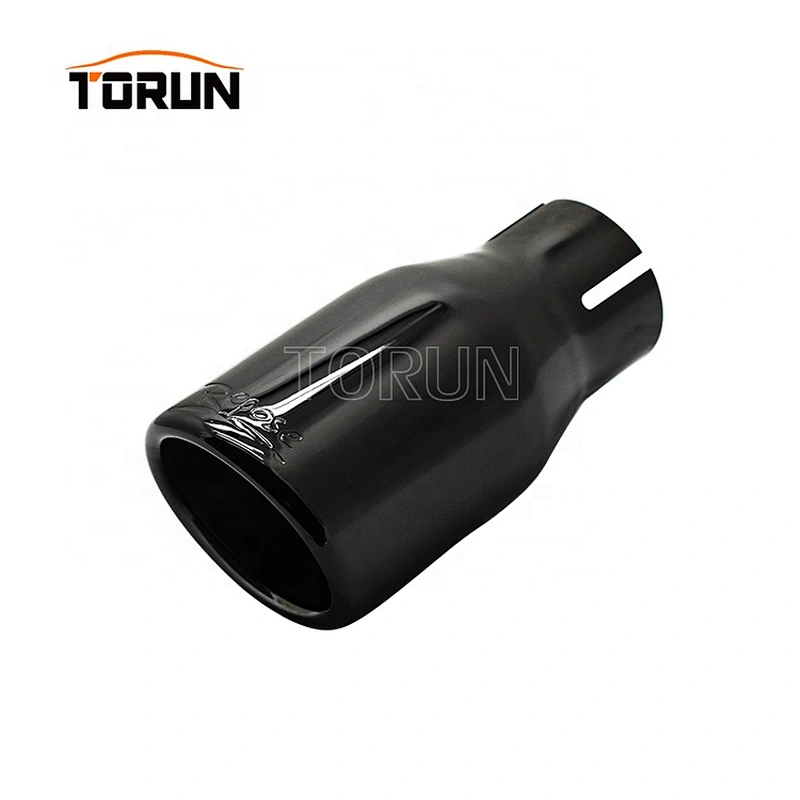 New style Universal Inlet 61mm Outlet 89mm Length 178mm Black Coated Stainless Steel muffler tip