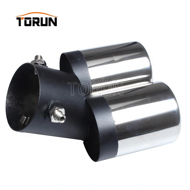 Wholesale Exhaust Pipe Car Stainless Steel Chrome Double Dual Exhaust Tail Muffler Tip