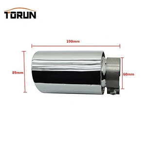 Mirror polish 60mm Universal exhaust muffler