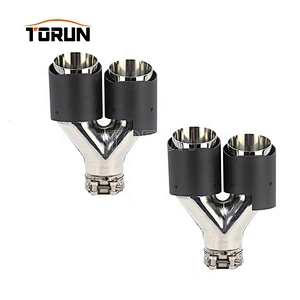 factory price 63mm carbon fiber Dual exhaust pipes