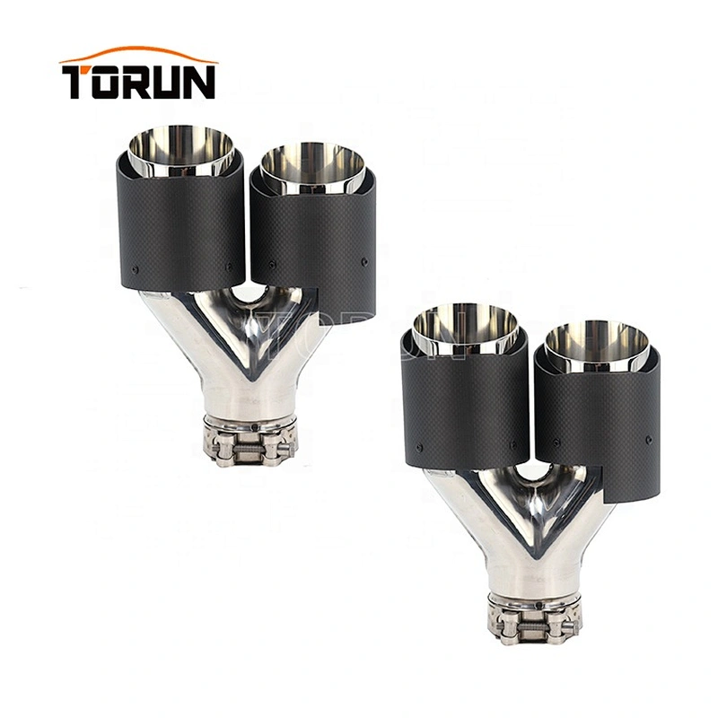 factory price 63mm carbon fiber Dual exhaust pipes