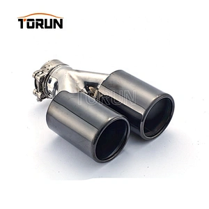 304 stainless steel chroming black high quality twin exhaust tip