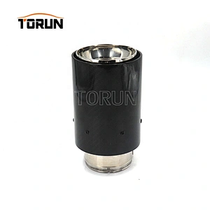 New style Universal matt carbon fiber  chrome akrapovic exhaust tip