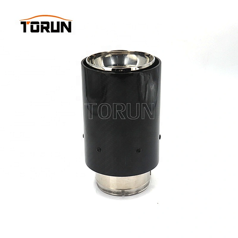 New style Universal matt carbon fiber  chrome akrapovic exhaust tip