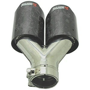 NEW High performance dual car exhaust muffler carbon fiber