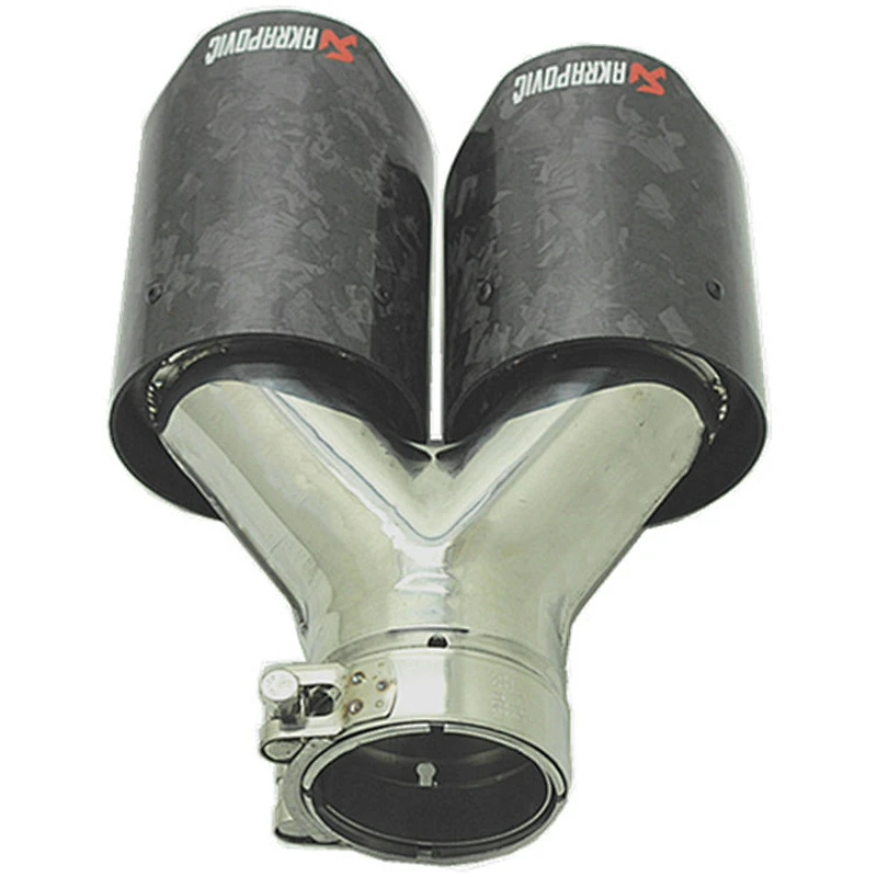 NEW High performance dual car exhaust muffler carbon fiber