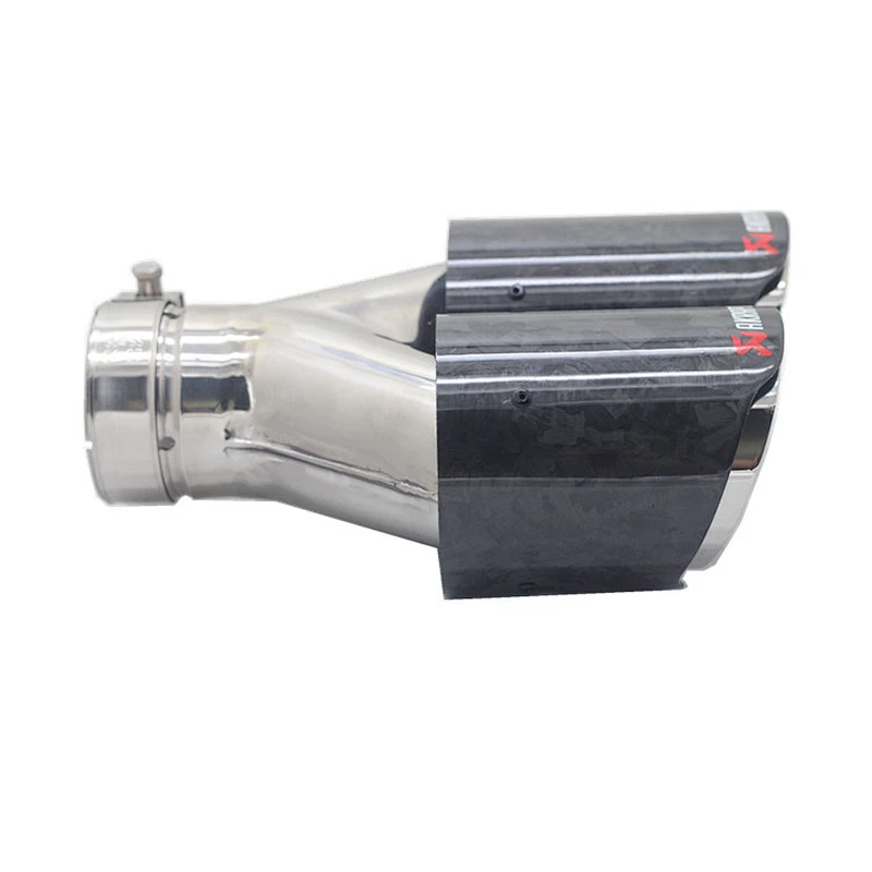 NEW High performance dual car exhaust muffler carbon fiber