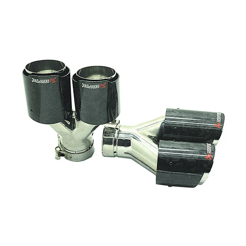 NEW High performance dual car exhaust muffler carbon fiber