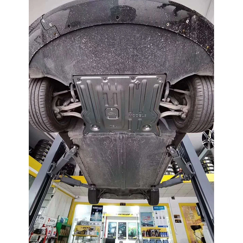 rear front  under tray skid plate for Tesla Model 3